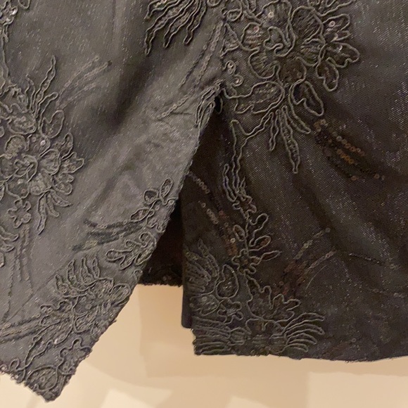 Vince Camuto Black Mesh & Sequin Dress LBD Little Black Dress Size 6 WORN ONCE - Picture 10 of 16